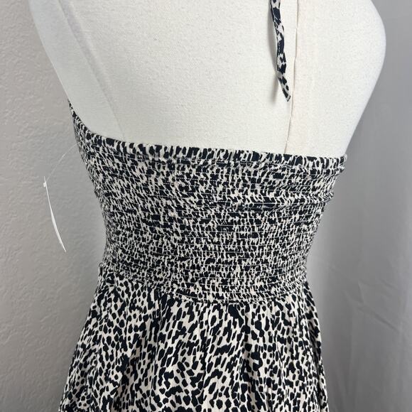 Old Navy Midi Halter Dress Womens Small Abstract Print Boho Resort Vacation Chic - Picture 5 of 11